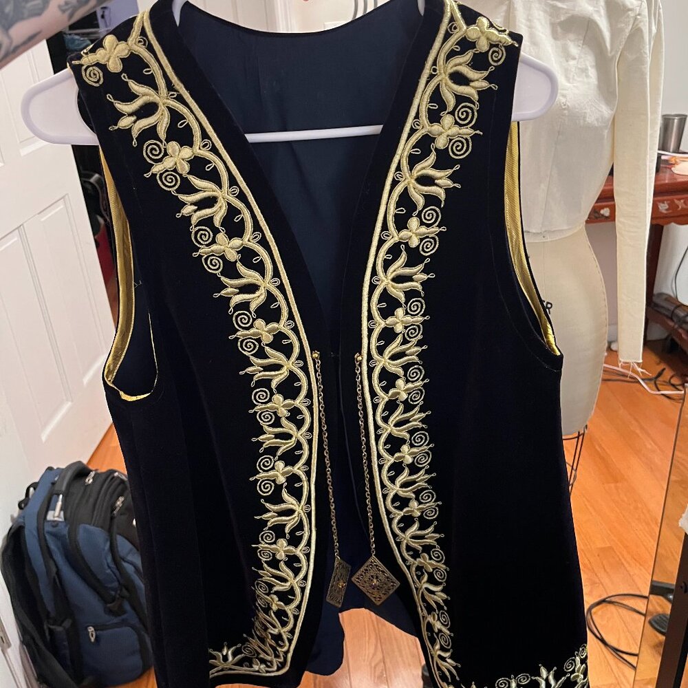 Folk Art Embroidered Vest